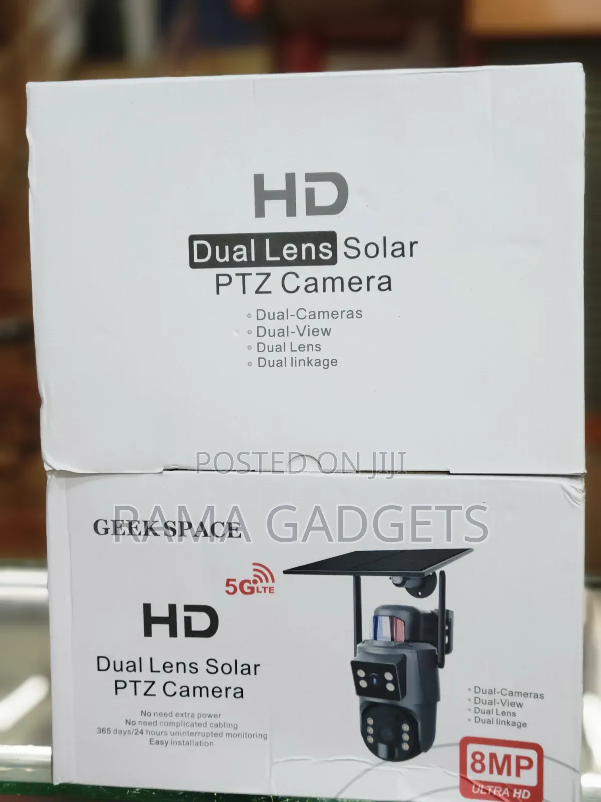 Geek Space Brand Dual-Lens Solar PTZ Camera.