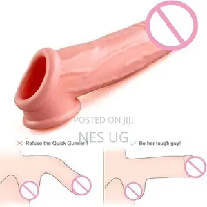 Male Re-Usable Penis Sleeve for Sex Delay, Protection Penis Extending