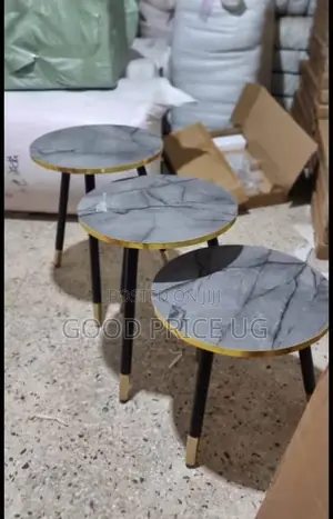 3-in-1 Nesting Luxury Marble-Effect Side Table Set