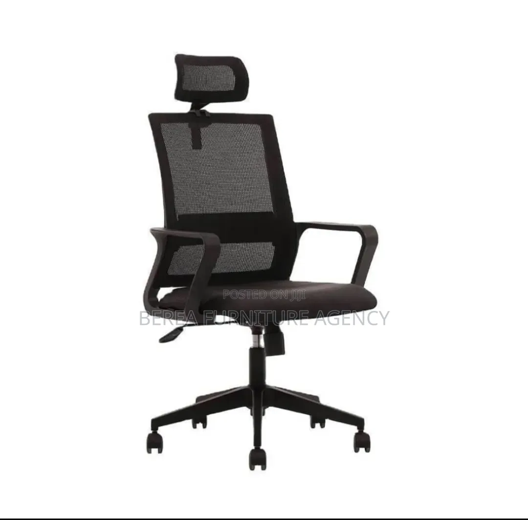 Simple Portable High Mesh Office Chair With Headrest