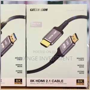 Green Lion Hdmi to Hdmi Cable 3 Meter, 48gbps, 7.1 Surround Sound.