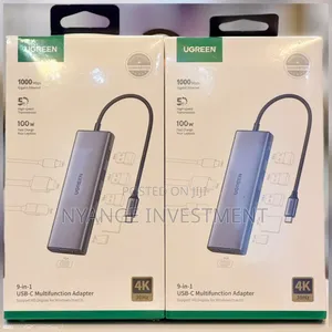 Ugreen 9in1 Usb C Hub to 3 Usb a 3.0 Ports, Hdmi 30hz, Vga, Rj45+