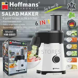 Hoffmans 6 in 1 Electric Salad Slicer 200w Quick Vegetable Cutter