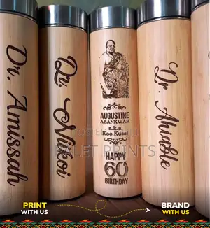 Bamboo Thermal Flasks Gifts for Her/Him