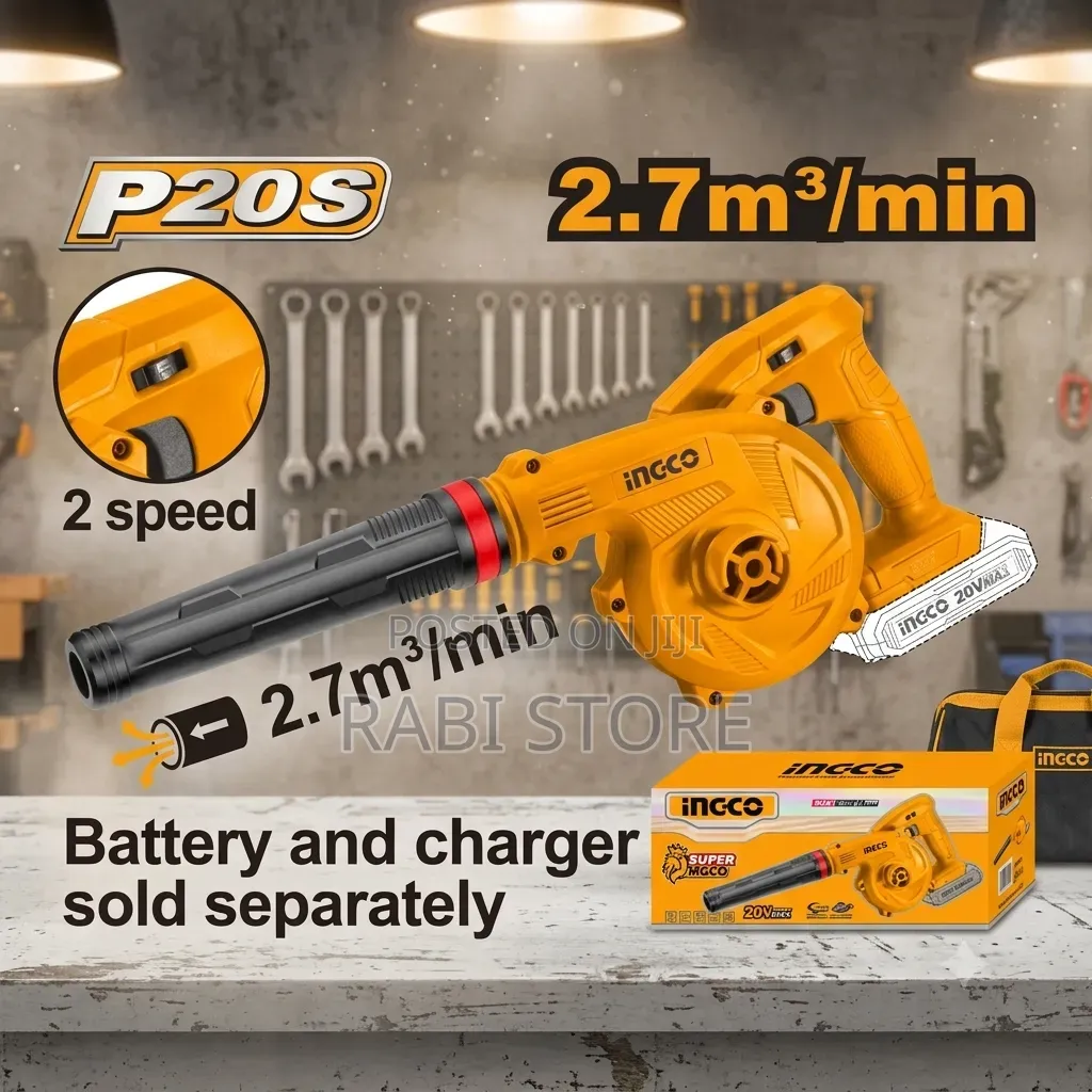 Ingco 20v Lithium-Ion Cordless Blower (Model Cabli20018)