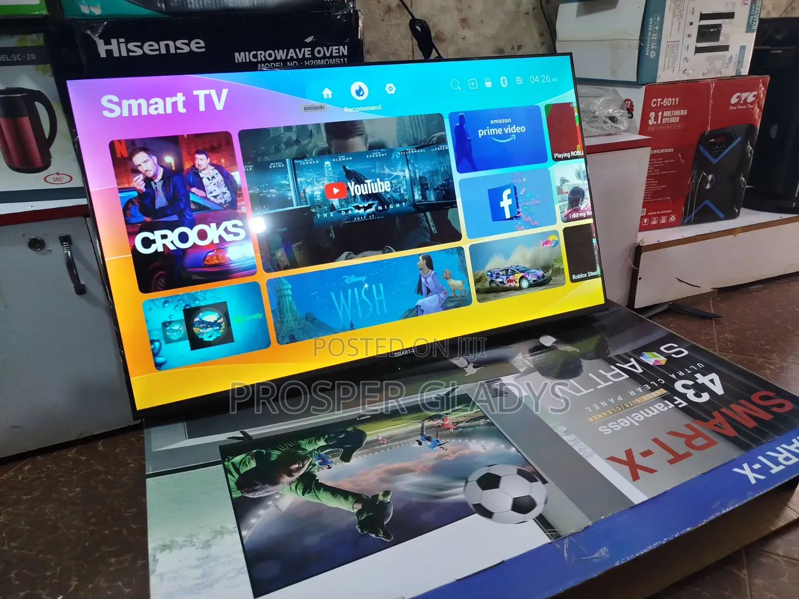 Smart X 43 Smart Android Digital Flat Screen Flameless.