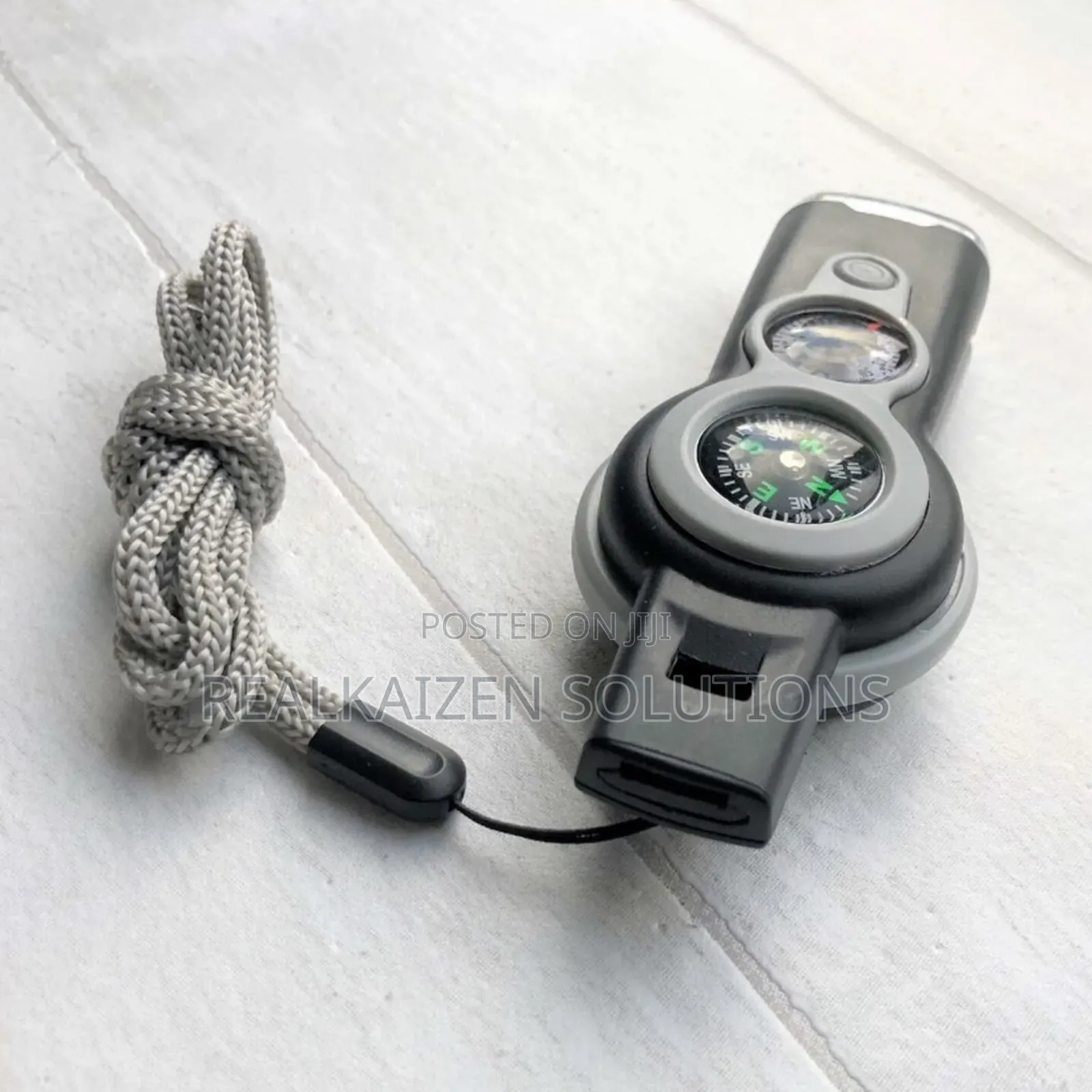 7-in-1 Emergency Survival Safety Whistle With Compass, Led Light