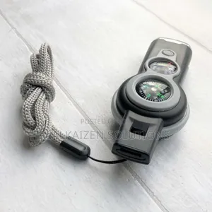 7-in-1 Emergency Survival Safety Whistle With Compass, Led Light