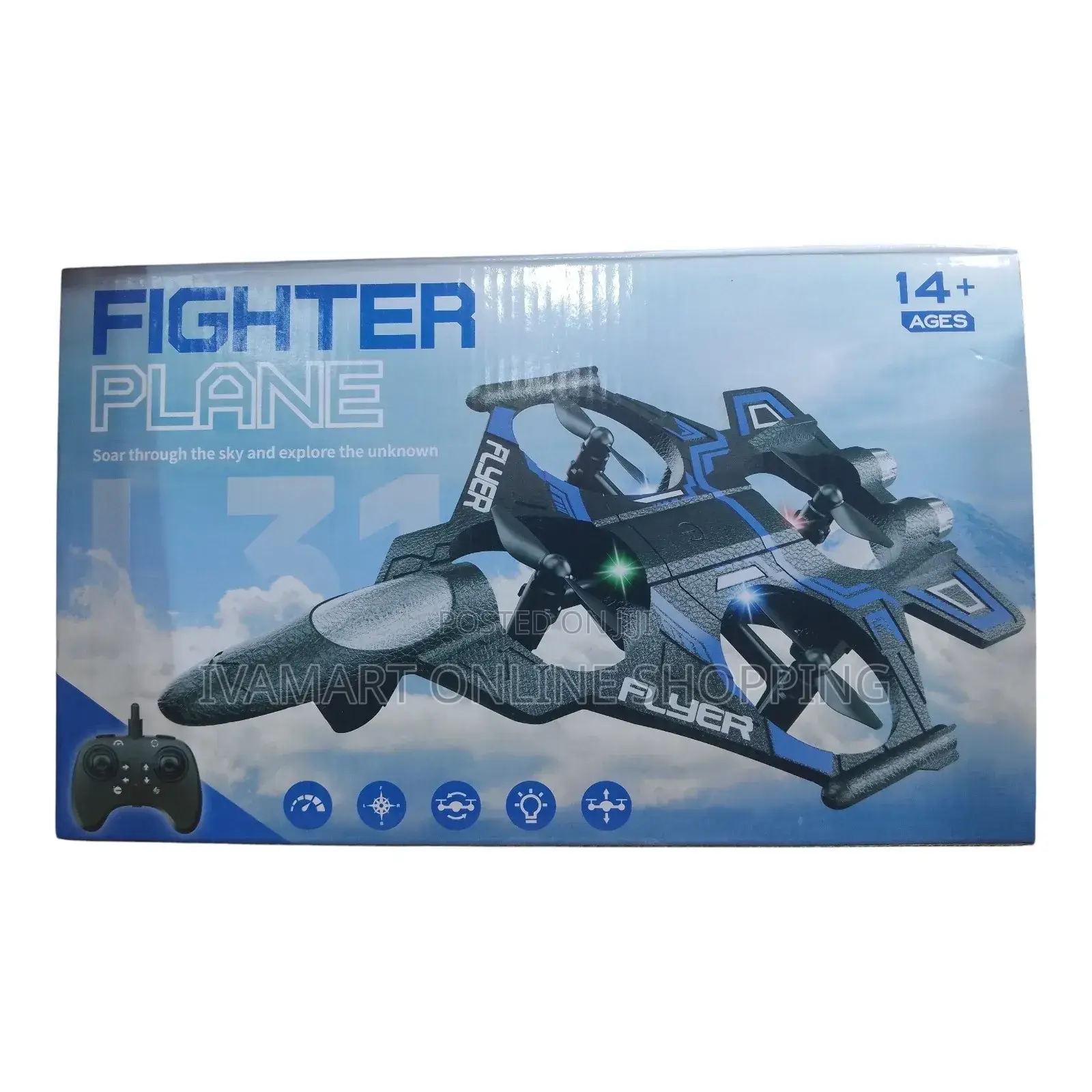 Flying Remote Control Fighter Jet Plane / Drone Toy for Kids