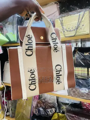 Brown and White Chloe Bag