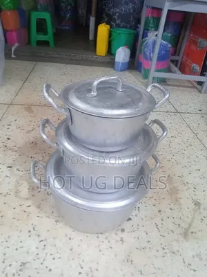 Dongolo Heavy Aluminum Saucepan Set - Silver