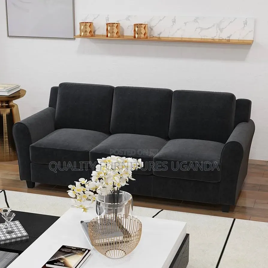 Black Colored 3 Seater Sofa