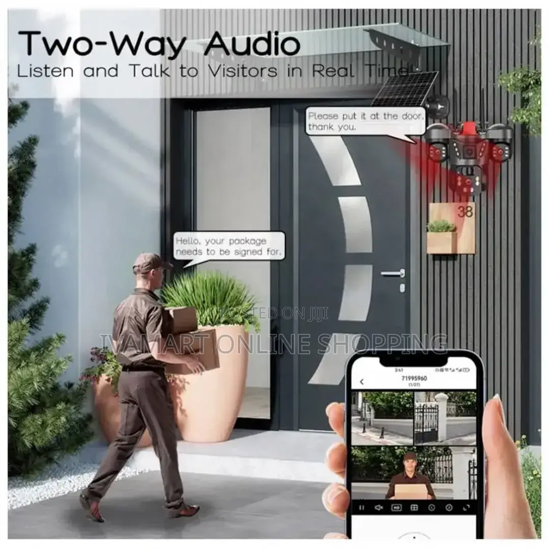 Solar Wireless Security Camera – 4mp, Ptz, Two-Way Audio