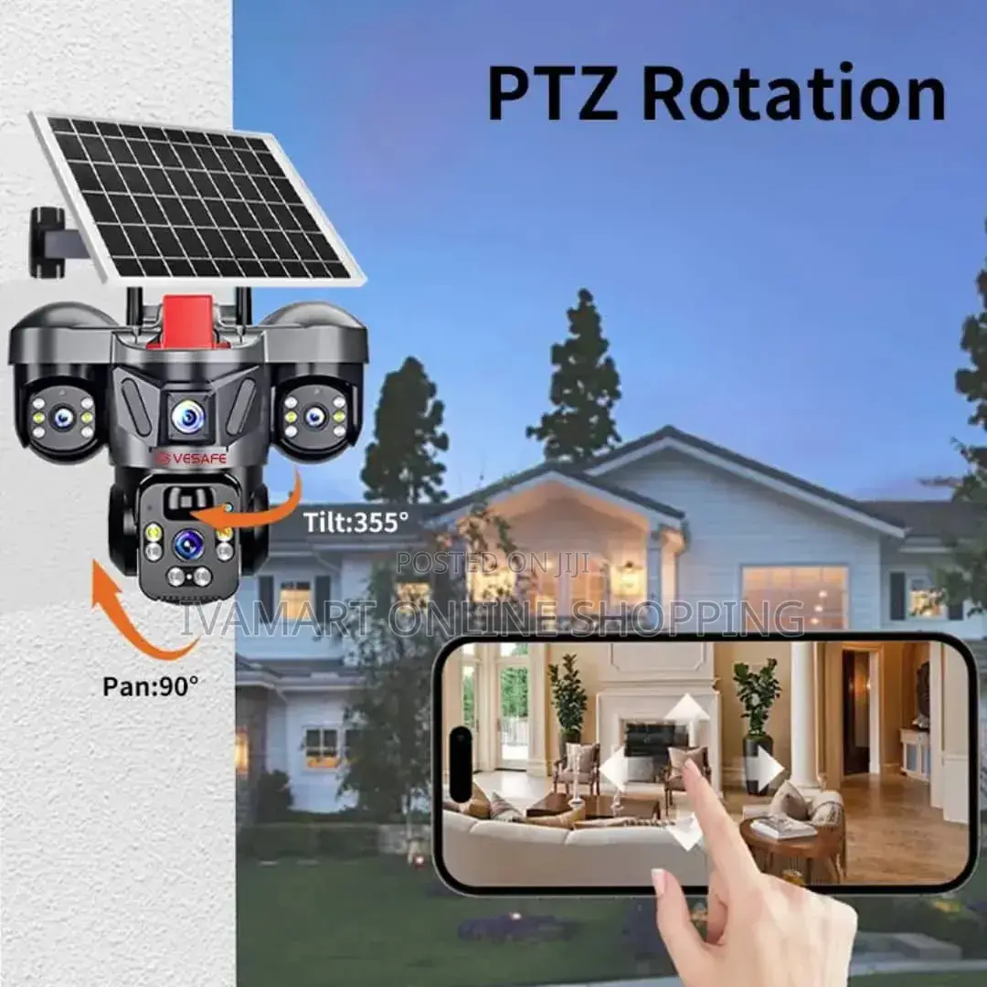 Solar Wireless Security Camera – 4mp, Ptz, Two-Way Audio