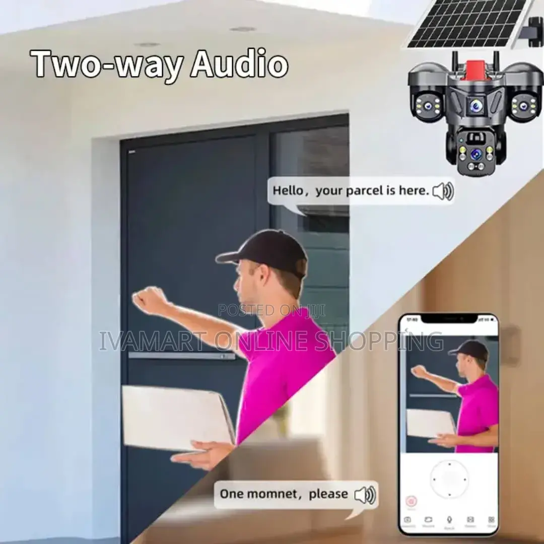 Solar Wireless Security Camera – 4mp, Ptz, Two-Way Audio