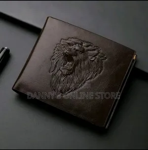 3d Embossed Lion Slim and Functional Design Three-Fold Wallet for Men