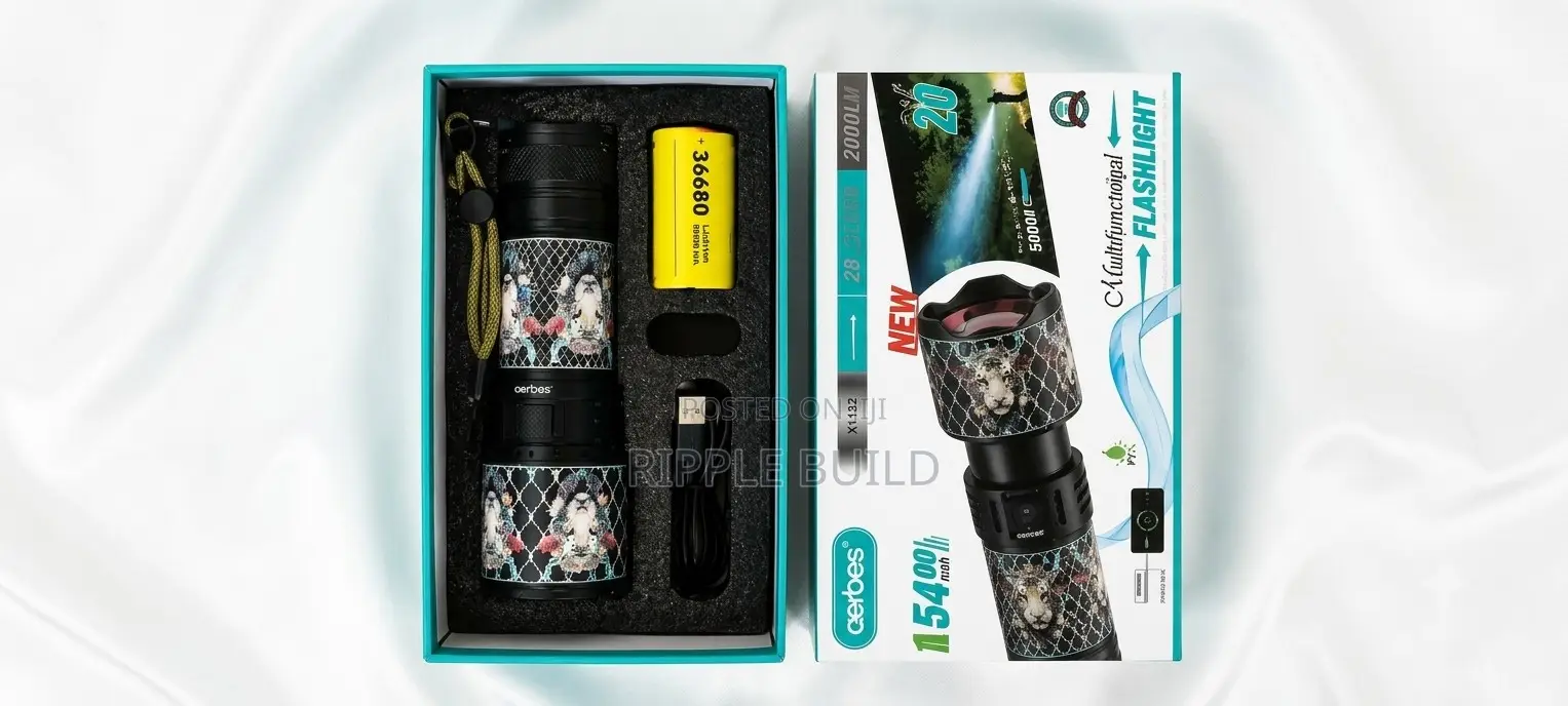 Aerbes Ab-Sd115 20w Multifunction Rechargeable Led Flashlight