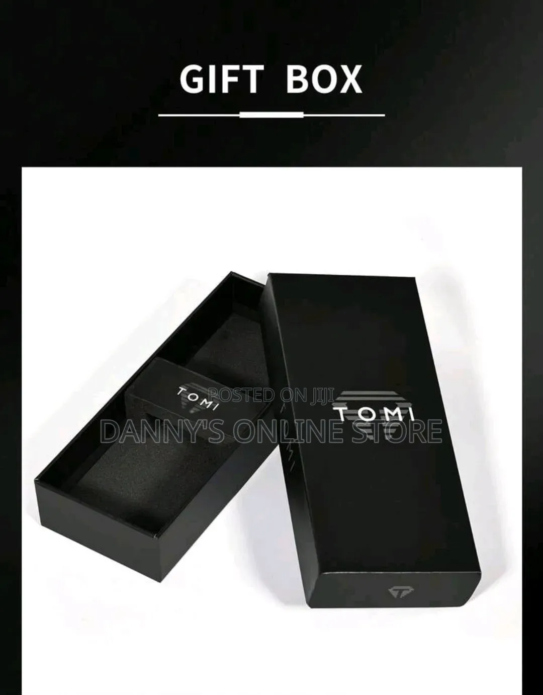 Tomi Men's Minimalist Black Watch, Dual Dial Design, Business Casual.