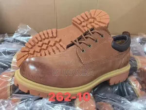 Embossed Penal Race-Up Shoe -Brown