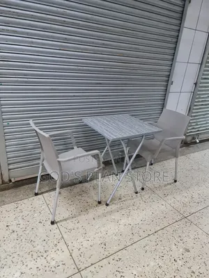 X Shaped Legs 2 Seater Dining Wooden Table and Chairs Set