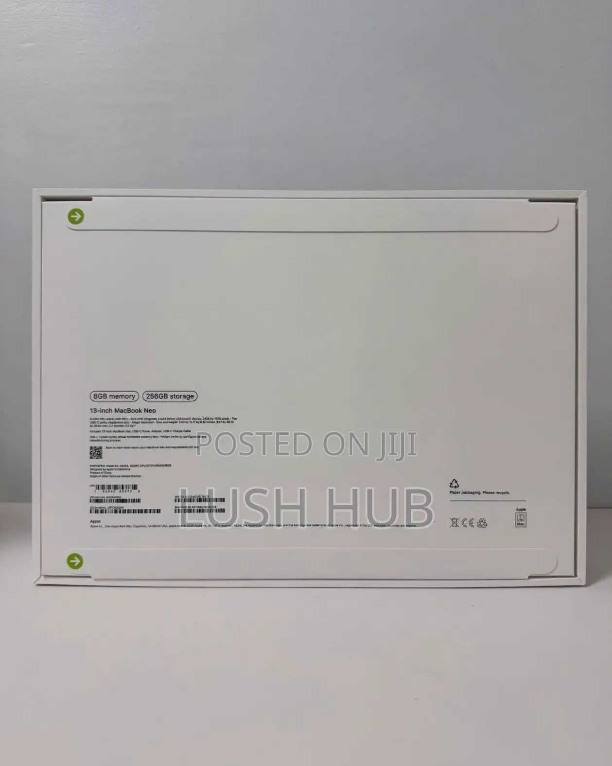 New Laptop Apple MacBook Neo 2026 8GB SSD 256GB