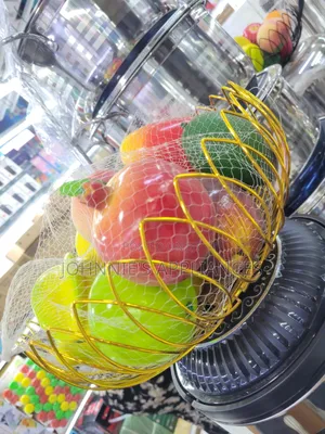 Round Gold Fruit Basket