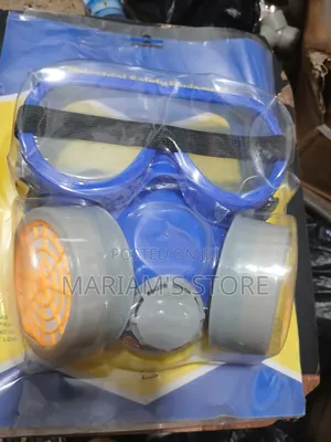 Industrial Safety Equipment Kit With A Blue Half-face Respirator