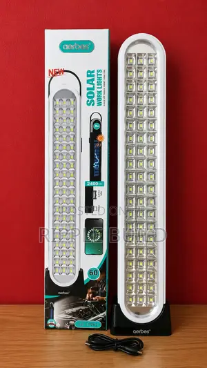 Aerbes Ab-Ty266 Solar Work Light, 60 Led Rechargeable Emergency Lamp