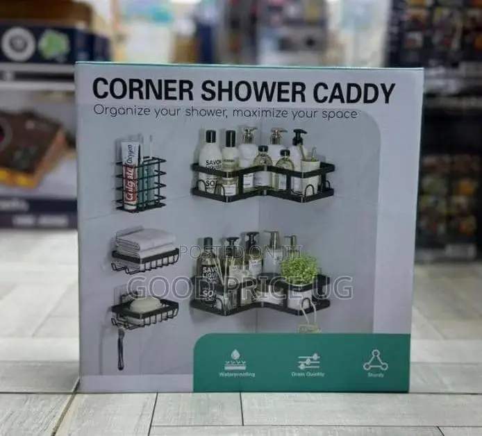 5-Piece Rustproof Stainless Steel Corner Shower Caddy Se