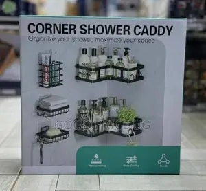 5-Piece Rustproof Stainless Steel Corner Shower Caddy Se