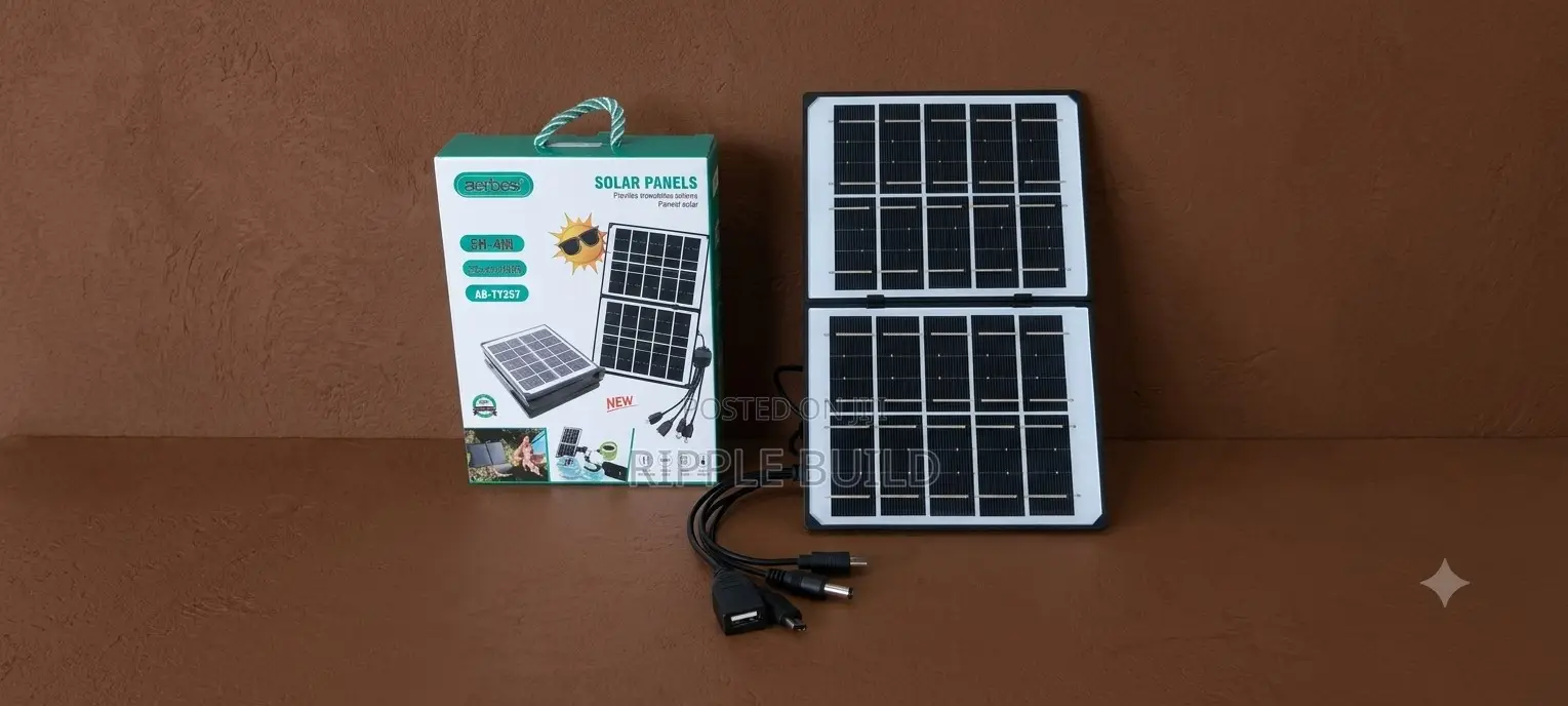 Aerbes Ab-Ty257 4w Foldable Solar Panel, Portable Usb Charging Kit