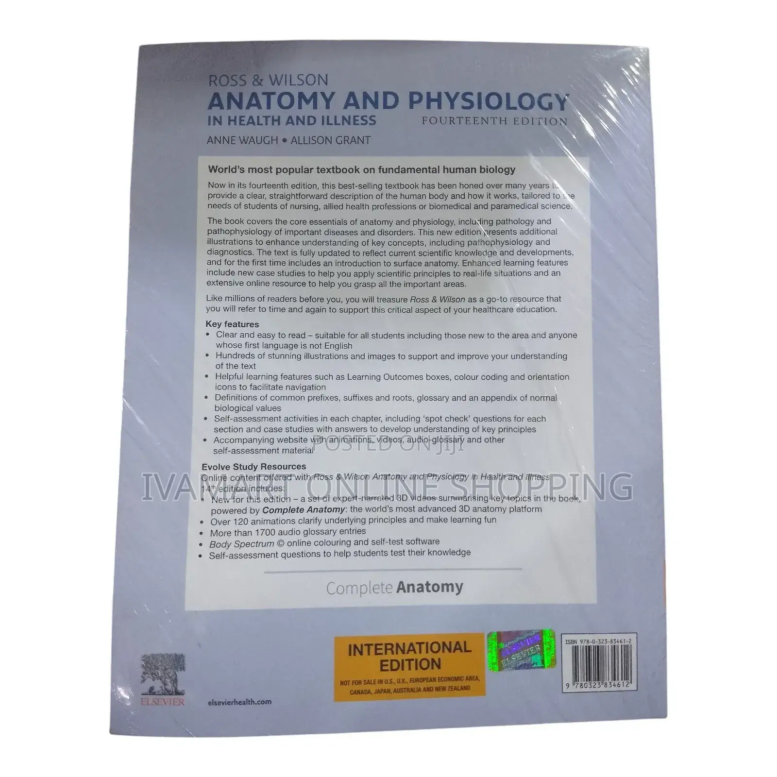 Anatomy and Physiology Book (14th Edition) - Ross and Wilson