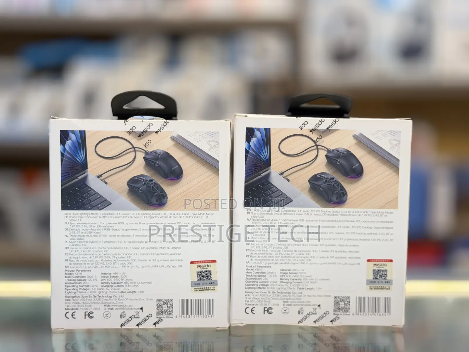 Yesido Kb46 Rechargeable Wireless Mouse Upto 6400 Dpi Sensitivity