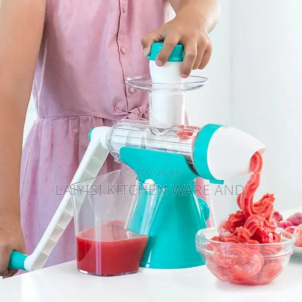 Manual 2in1 Fruit Vegetable Juice Juicer Ice Cream Maker Machine