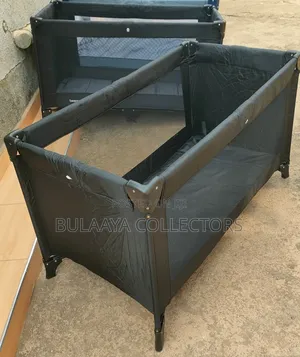 Uk Used Black Jollymex Travel Cot/Playpen/Bed/Crib.