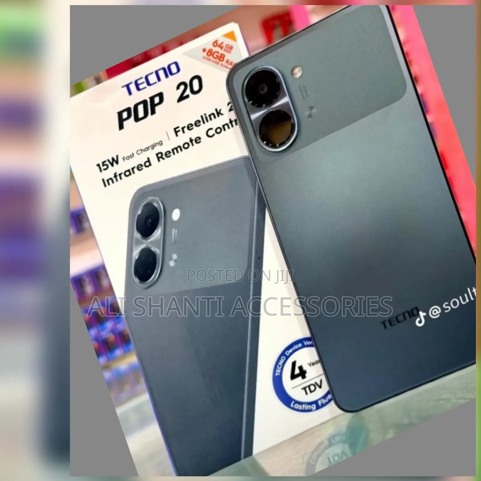 New Tecno Pop 20 64 GB Black