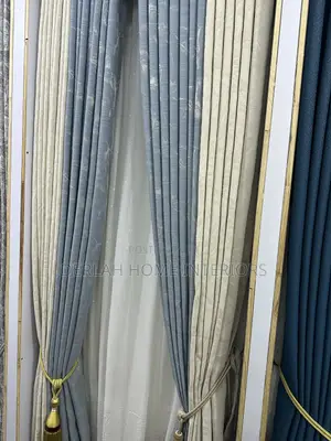 Beige and Grey / Curtain ./