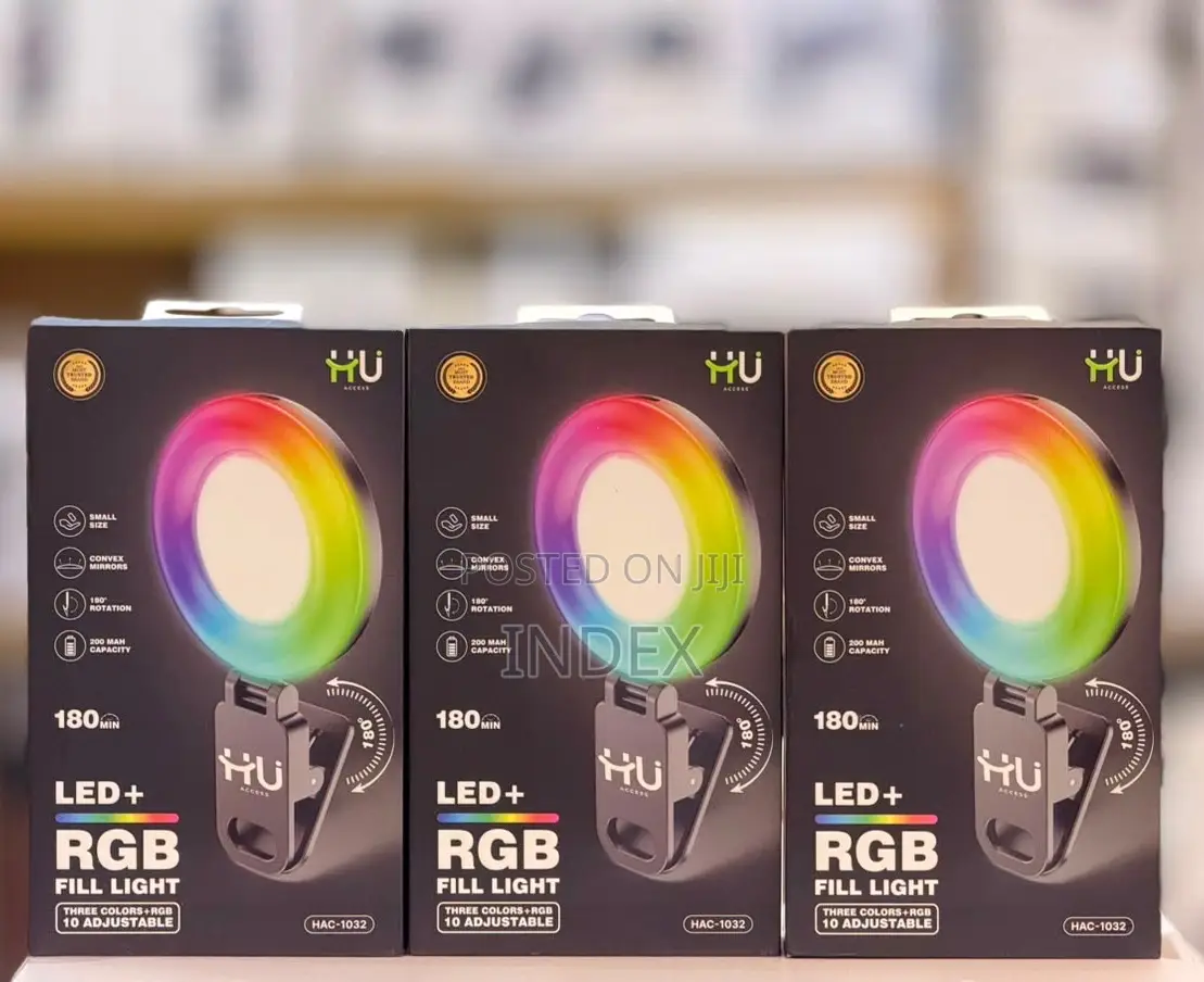 Hu Portable RGB Led Fill Light, 3 Colour Modes