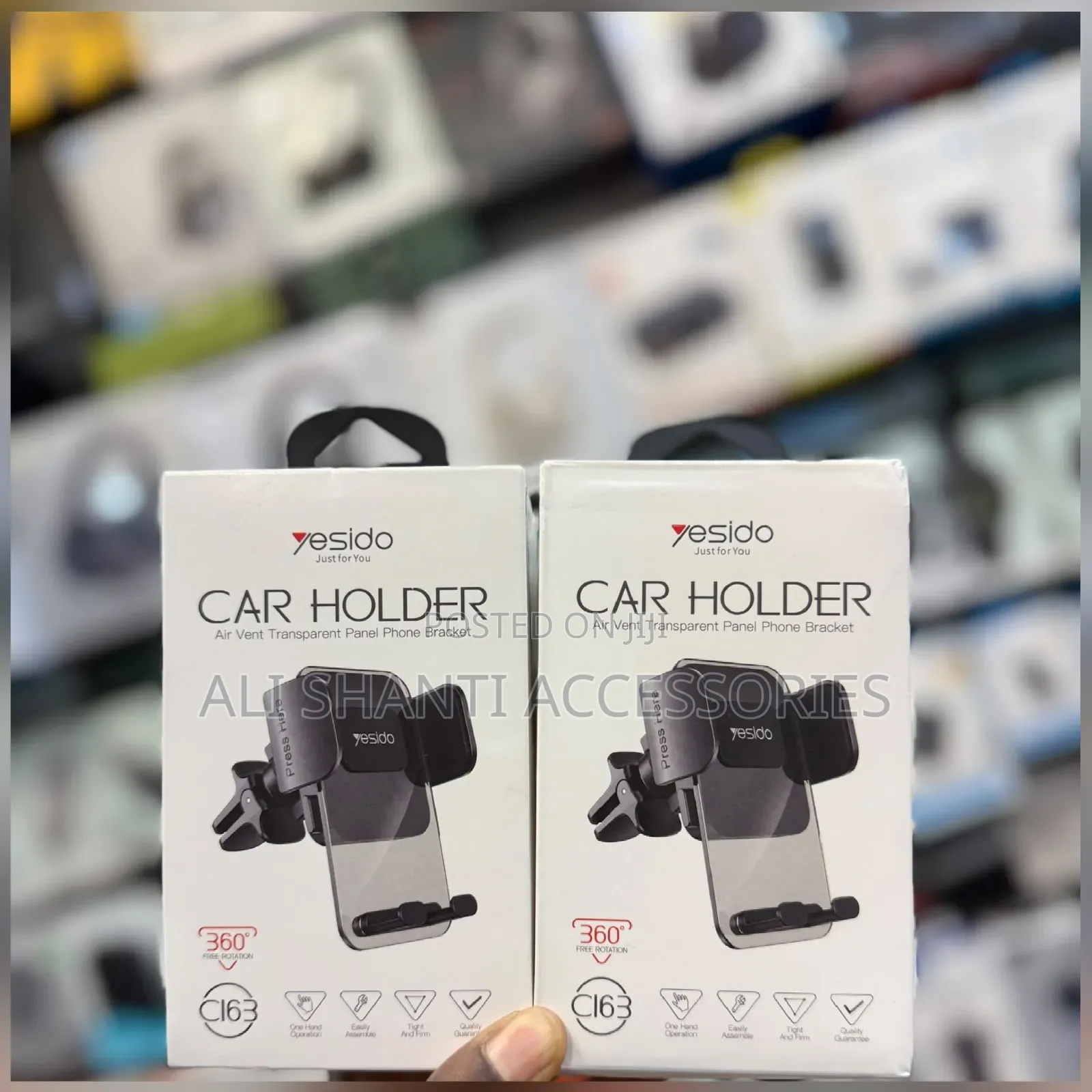C163 Air Vent Spring Clip Phone Holder