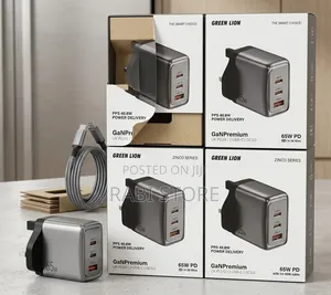 65w Charger, Fast Charger Adapter, Green Lion