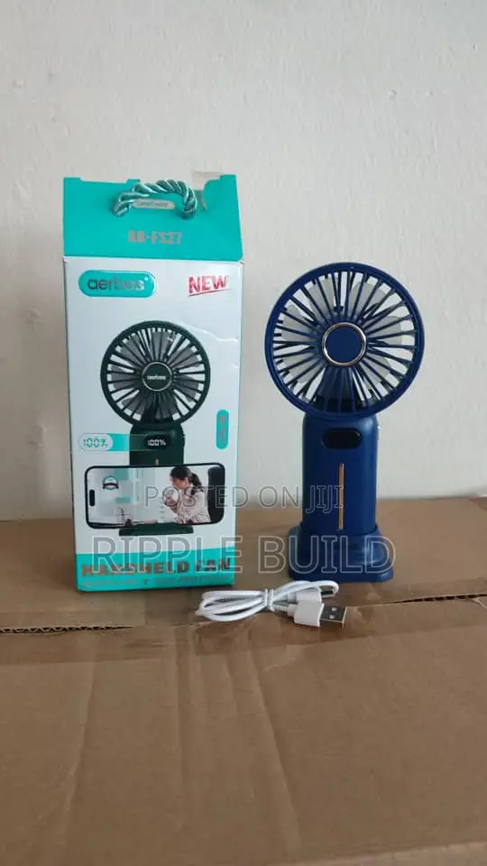 Aerbes Ab-Fs27 Rechargeable Handheld Fan 1200mah Type-C