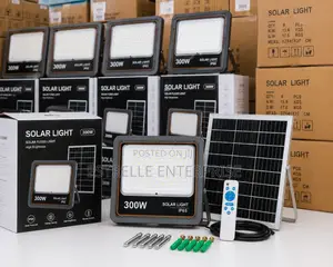 300w Solar Floodlight With Panel Outdoor Security