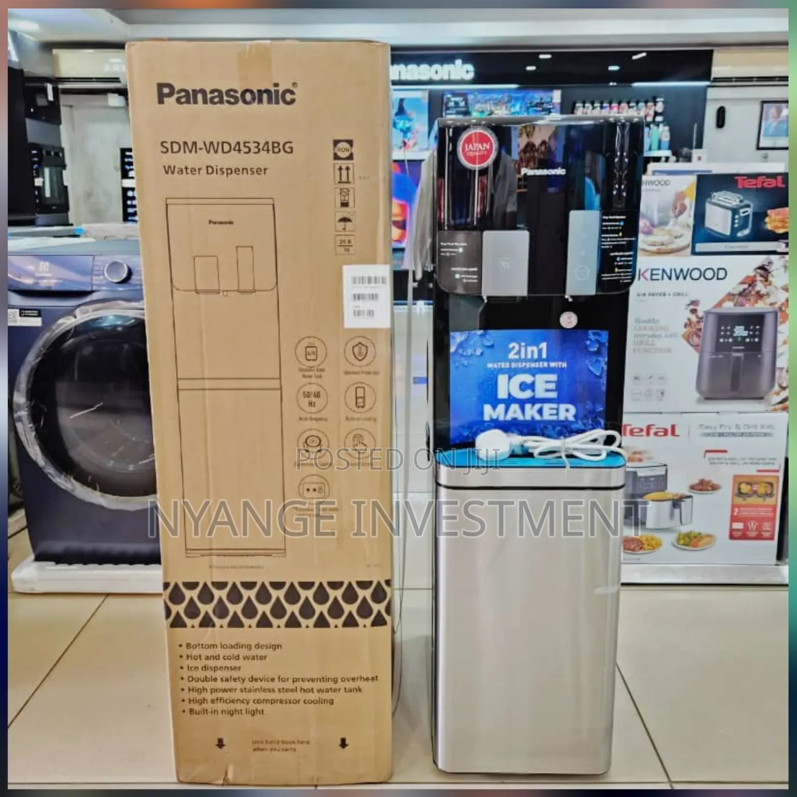 Panasonic 2-in-1 Bottom Load Water Dispenser With Ice Maker,.