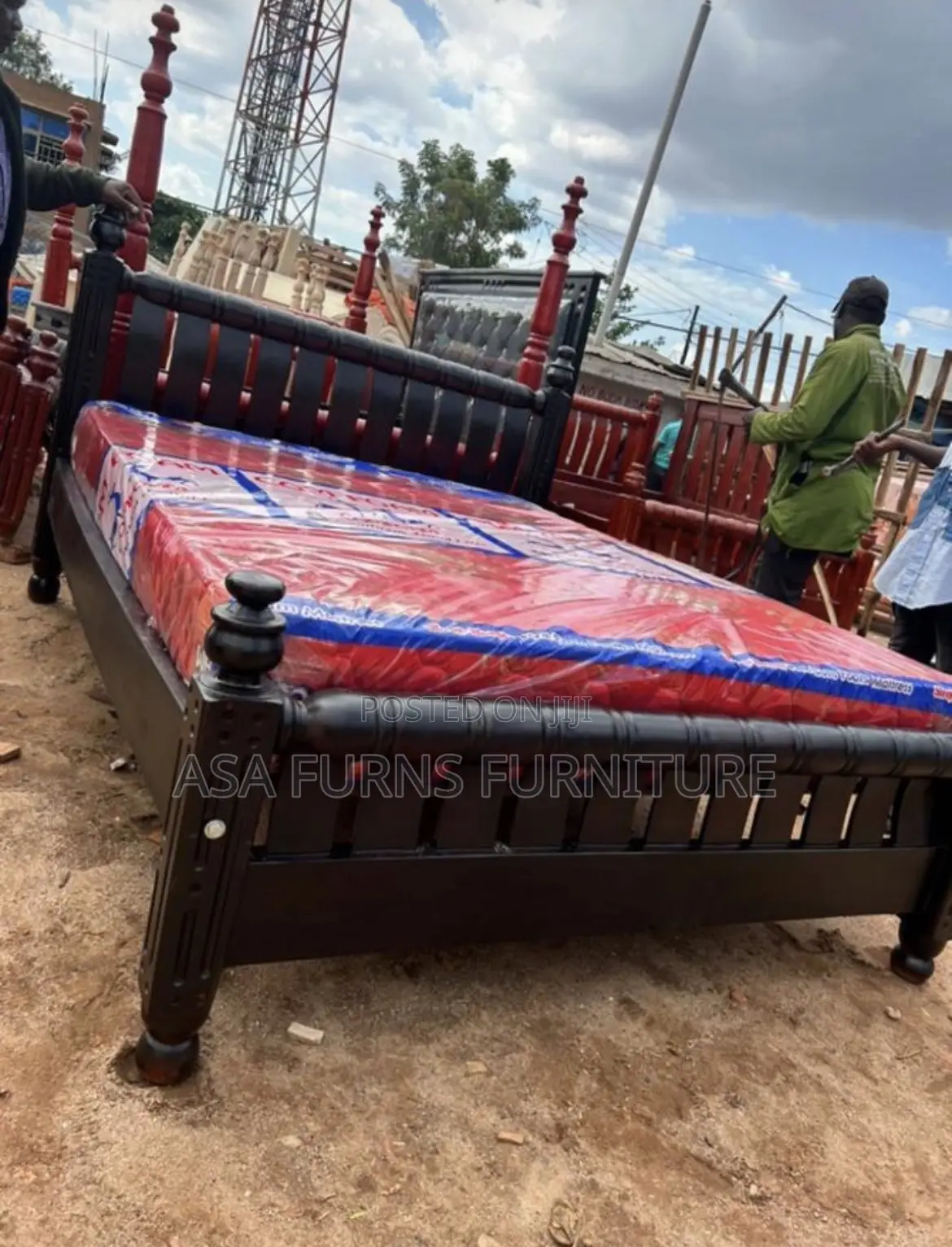 Wooden Bed Frame in Black