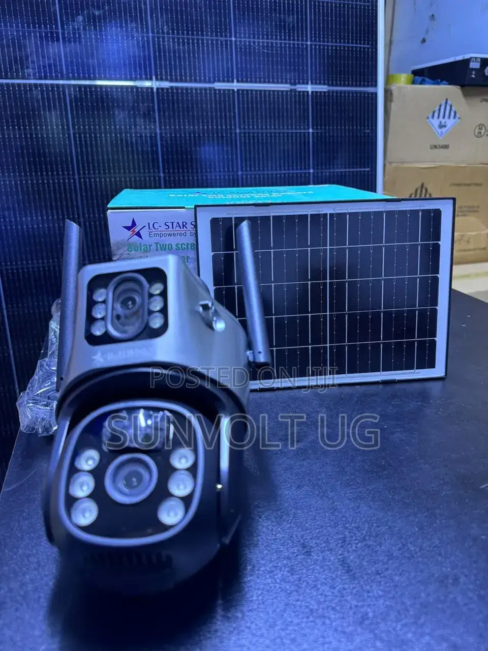 Two Lens Outdoor Solar Camera