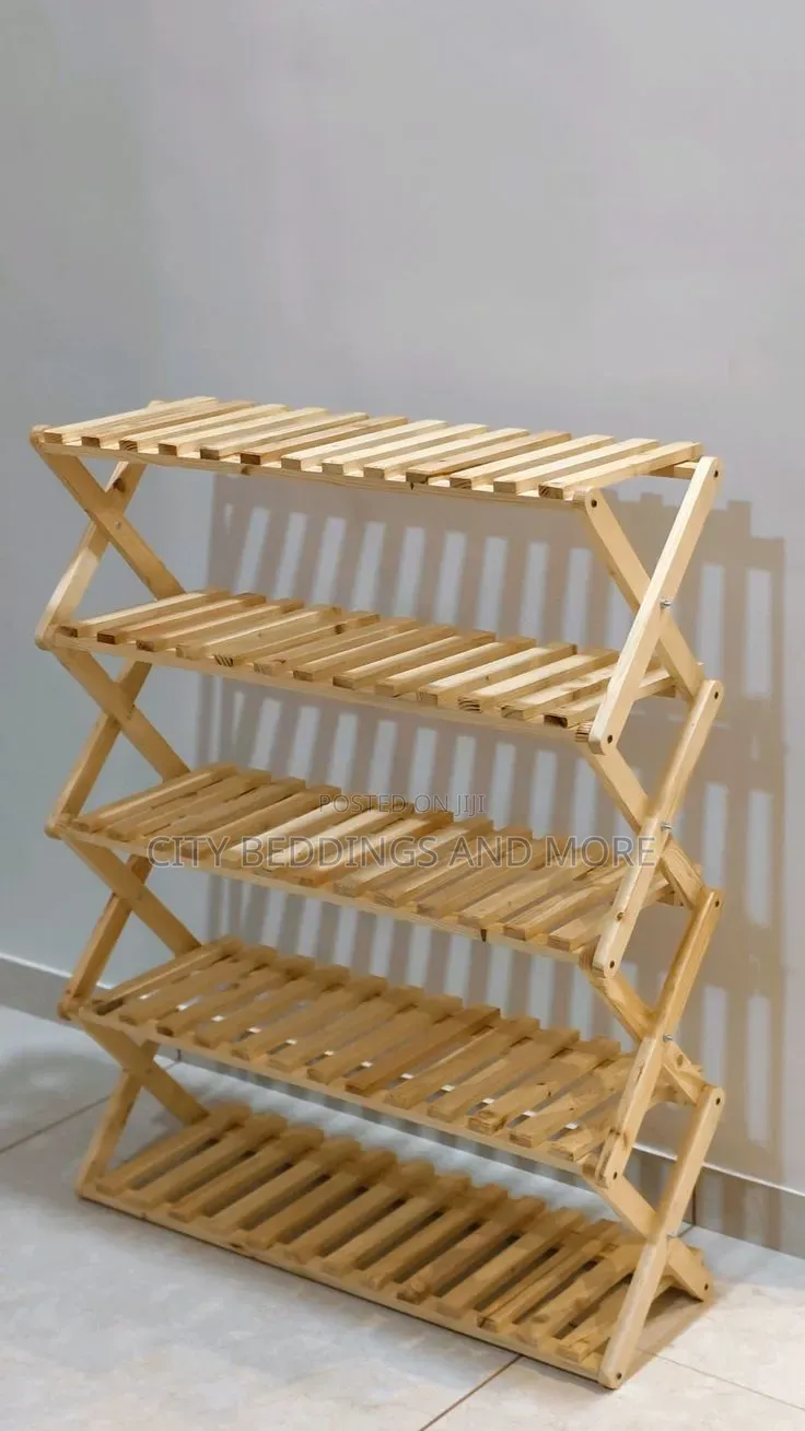 Foldable Bamboo Shoe Rack