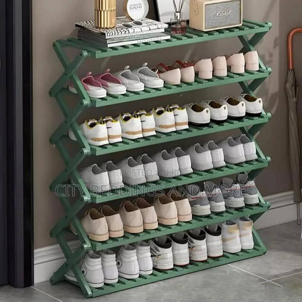 Foldable Bamboo Shoe Rack