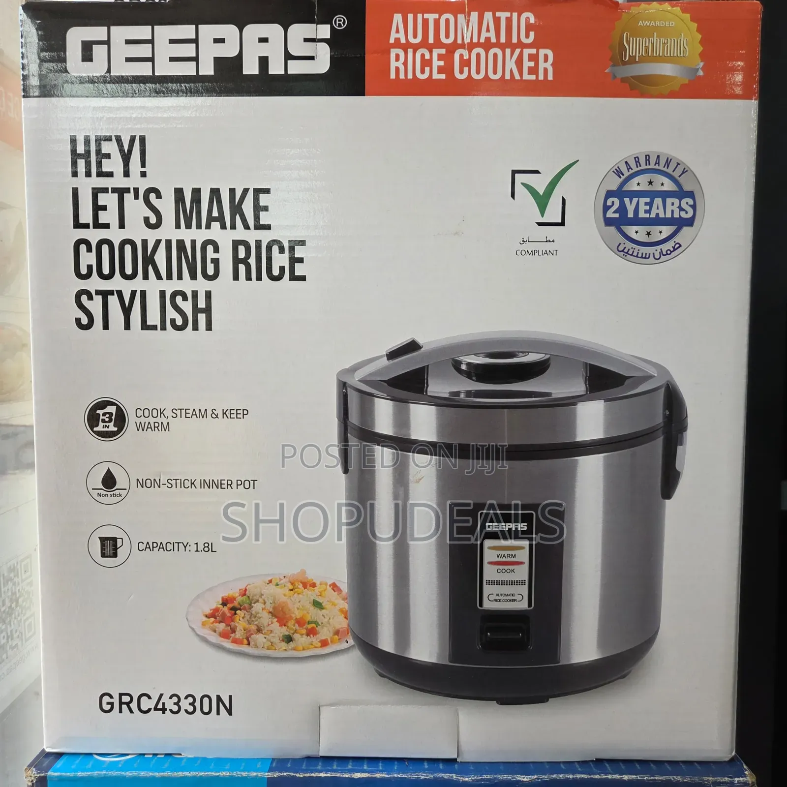 This Geepas Grc4330n Automatic Rice Cooker