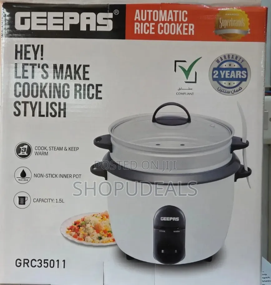 Geepas Grc35011 Is a 1.5-Liter Automatic Rice Cooker