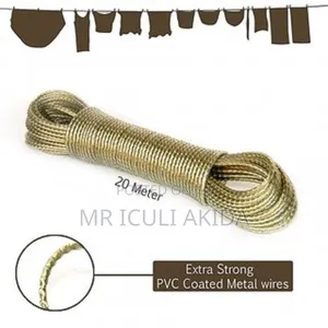 20mtr 2mm Plastic-Coated Clothesline Rope for Drying Laundry Outdoors